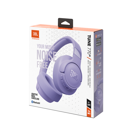 JBL Tune 770NC - Purple - Adaptive Noise Cancelling Wireless Over-Ear Headphones - Detailshot 10